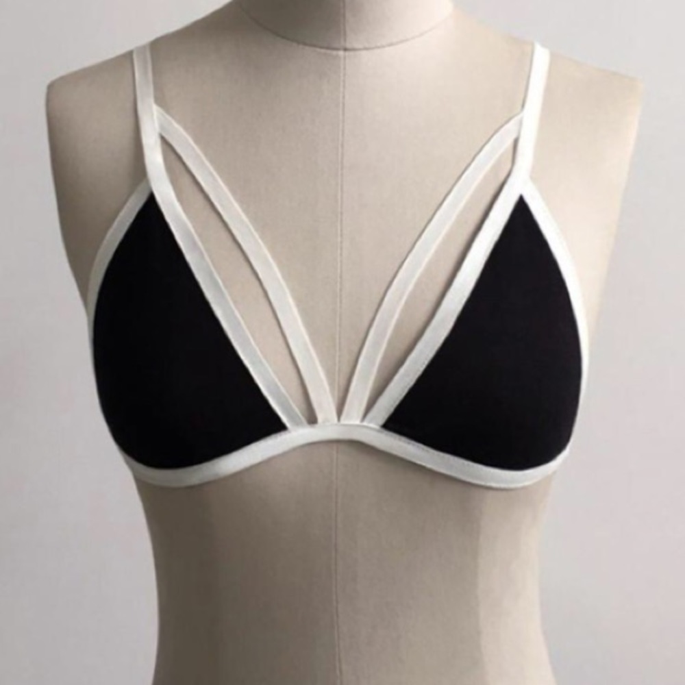 JUST IN Black&White Bralette - Picture 4 of 7
